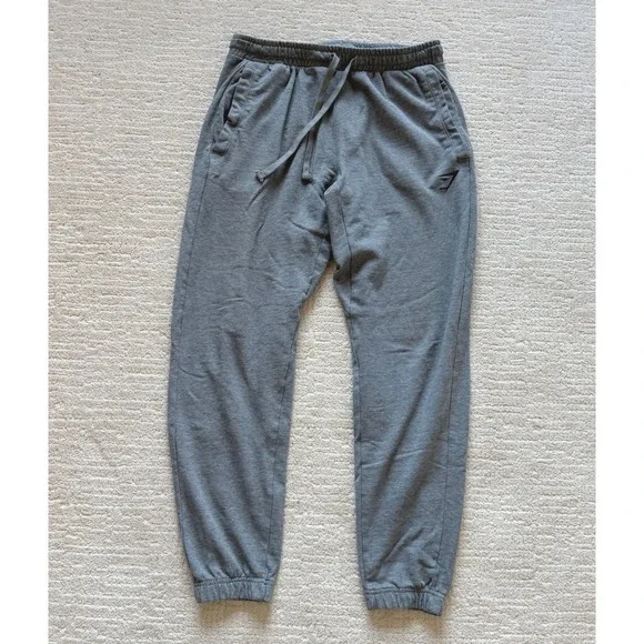 Gymshark Mens Grey Joggers Sweatpants Tapered Fit Size Large - Picture 1 of 9